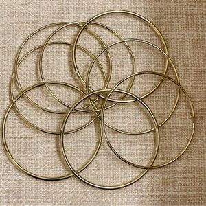 Gold Tone Bangle Bracelets Set of 8
